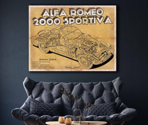 Cutler West Vintage Alfa Romeo 2000 Sportiva Sports Car Print