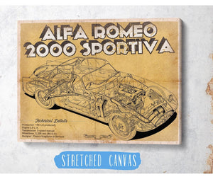 Cutler West Vintage Alfa Romeo 2000 Sportiva Sports Car Print