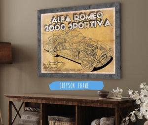 Cutler West Vintage Alfa Romeo 2000 Sportiva Sports Car Print