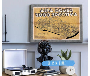 Cutler West Vintage Alfa Romeo 2000 Sportiva Sports Car Print