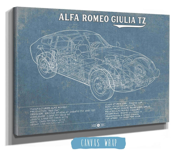 Cutler West Vintage  Alfa Romeo Giulia TZ Sports / Racing Car Print