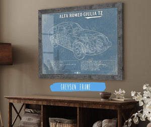 Cutler West Vintage  Alfa Romeo Giulia TZ Sports / Racing Car Print