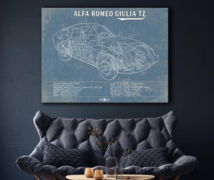 Cutler West Vintage  Alfa Romeo Giulia TZ Sports / Racing Car Print