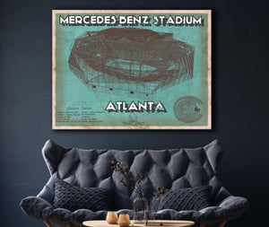 Cutler West Vintage Atlanta Falcons - Mercedes-Benz Stadium Football Print