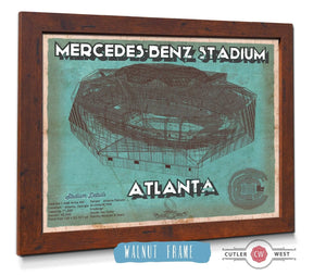 Cutler West Vintage Atlanta Falcons - Mercedes-Benz Stadium Football Print