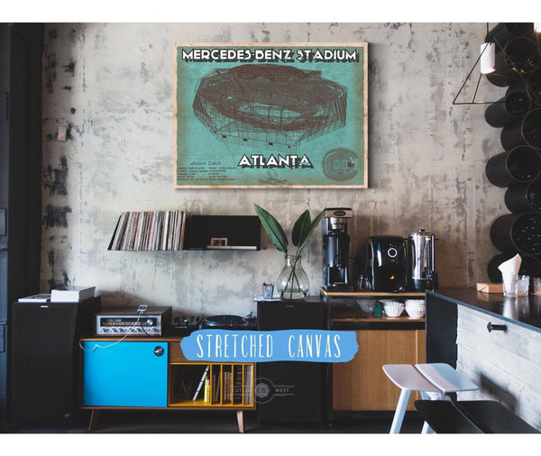 Cutler West Vintage Atlanta Falcons - Mercedes-Benz Stadium Football Print