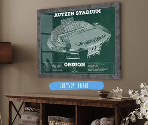 Cutler West Vintage Autzen Stadium - Oregon Ducks Football Print