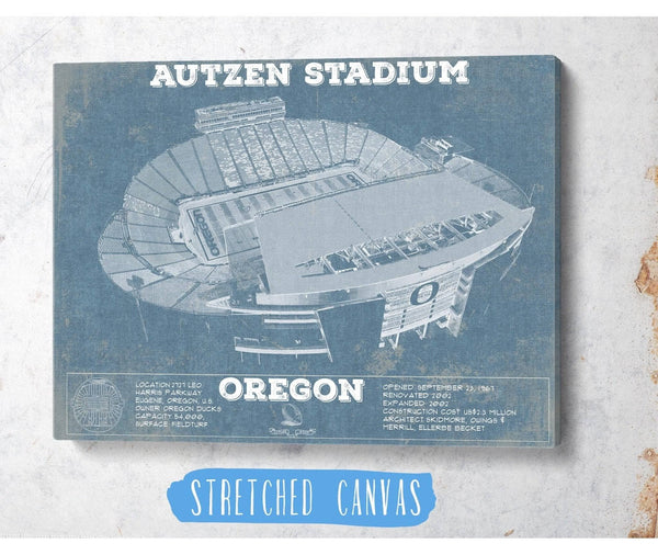Cutler West Vintage Autzen Stadium - Oregon Ducks Football Print