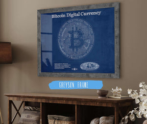 14" x 11" / Greyson Frame Cutler West Vintage Bitcoin Wall Art Print