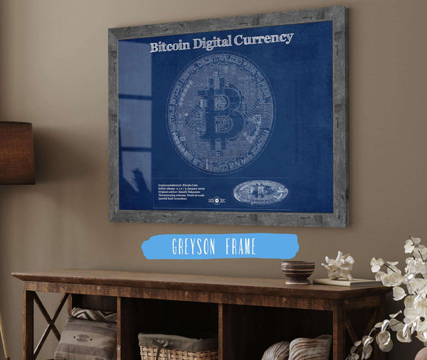 14" x 11" / Greyson Frame Cutler West Vintage Bitcoin Wall Art Print