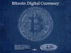 14" x 11" / Unframed Cutler West Vintage Bitcoin Wall Art Print