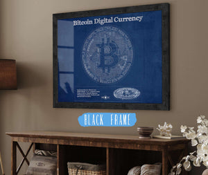 20" x 16" / Black Frame Cutler West Vintage Bitcoin Wall Art Print