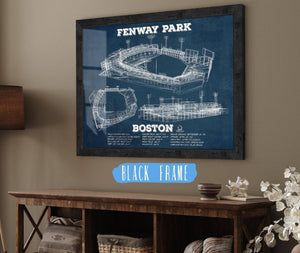 20" x 16" / Black Frame Cutler West Vintage Boston Red Sox - Vintage Fenway Park Baseball Print
