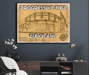 Cutler West Vintage Cleveland Indians Progressive Field Baseball Print