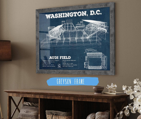 14" x 11" / Greyson Frame Cutler West Vintage D.C. United Audi Field MLS Soccer Print