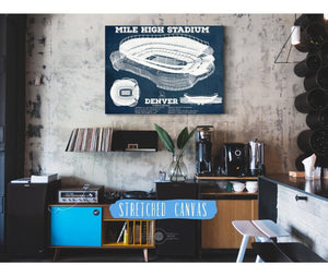 Cutler West Vintage Denver Broncos Mile High Stadium Football Print