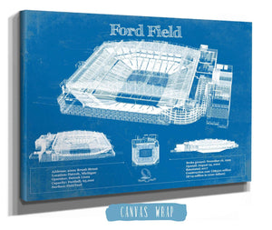 Cutler West Vintage Detroit Lions Ford Field Vintage Wall Art