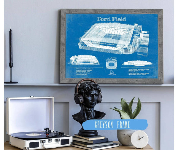Cutler West Vintage Detroit Lions Ford Field Vintage Wall Art