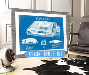 Cutler West Vintage Detroit Lions Ford Field Vintage Wall Art
