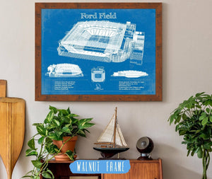 Cutler West Vintage Detroit Lions Ford Field Vintage Wall Art