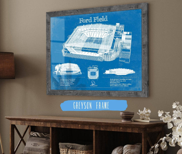 Cutler West Vintage Detroit Lions Ford Field Vintage Wall Art