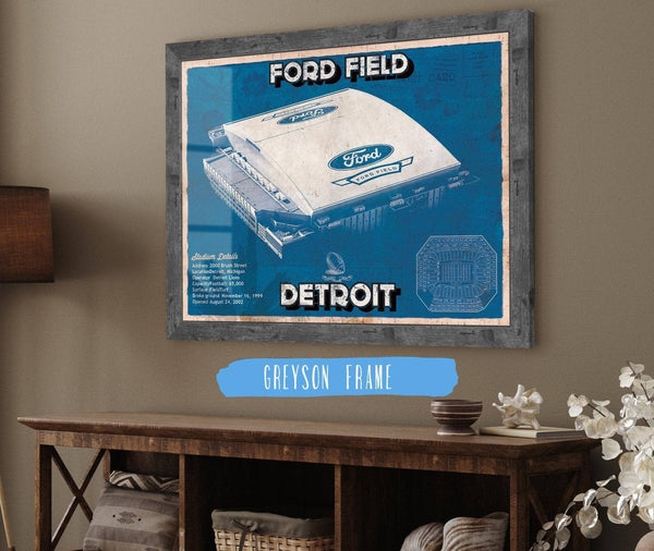 Cutler West Vintage Detroit Lions Ford Field Wall Art