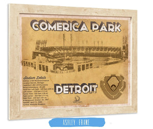 Cutler West Vintage Detroit Tigers Comerica Park Baseball Print