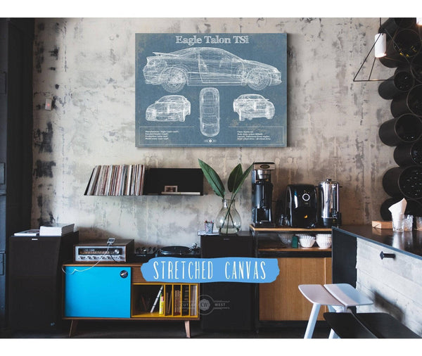 Cutler West Vintage Eagle Talon TSi Blueprint Vintage Auto Print