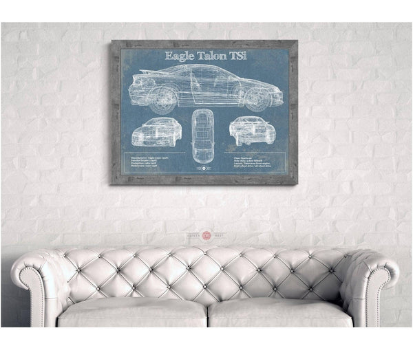 Cutler West Vintage Eagle Talon TSi Blueprint Vintage Auto Print
