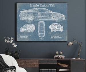 Cutler West Vintage Eagle Talon TSi Blueprint Vintage Auto Print