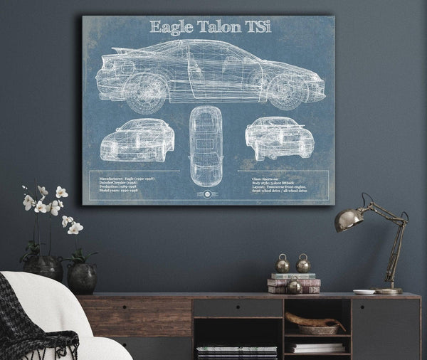 Cutler West Vintage Eagle Talon TSi Blueprint Vintage Auto Print