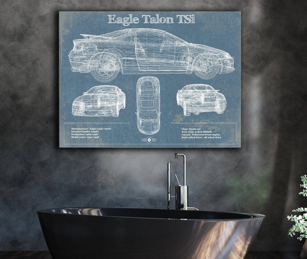 Cutler West Vintage Eagle Talon TSi Blueprint Vintage Auto Print
