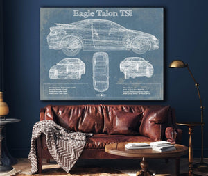 Cutler West Vintage Eagle Talon TSi Blueprint Vintage Auto Print
