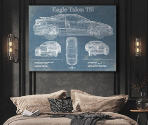 Cutler West Vintage Eagle Talon TSi Blueprint Vintage Auto Print