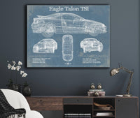 Cutler West Vehicle Collection Vintage Eagle Talon TSi Blueprint Vintage Auto Print