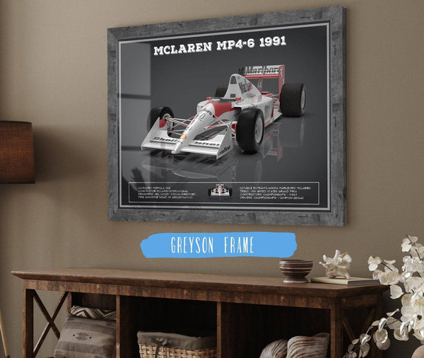 Cutler West Vintage F1 McLaren MP46 1991 Formula One Race Car Print