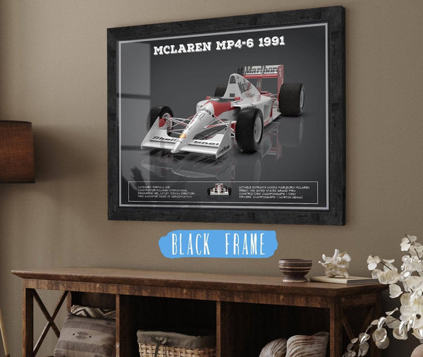 Cutler West Vintage F1 McLaren MP46 1991 Formula One Race Car Print