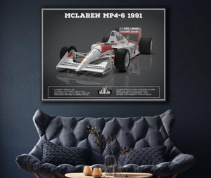 Cutler West Vintage F1 McLaren MP46 1991 Formula One Race Car Print
