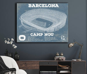 Cutler West Vintage FC Barcelona Camp Nou Stadium Soccer Print