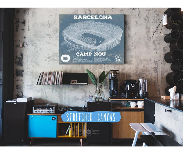 Cutler West Vintage FC Barcelona Camp Nou Stadium Soccer Print