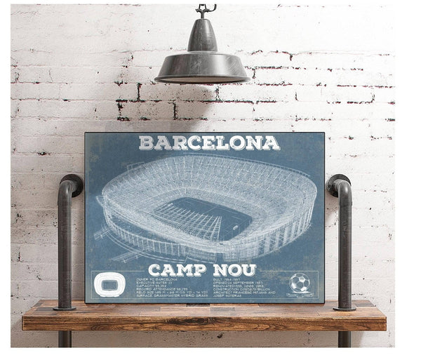 Cutler West Vintage FC Barcelona Camp Nou Stadium Soccer Print