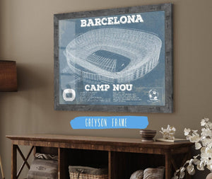 Cutler West Vintage FC Barcelona Camp Nou Stadium Soccer Print