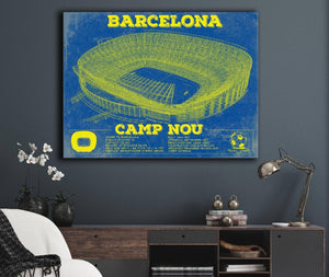 Cutler West Vintage FC Barcelona Camp Nou Team Color Stadium Soccer Print