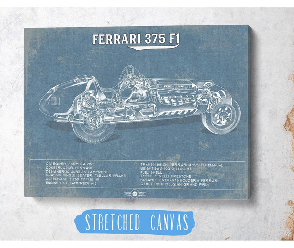 Cutler West Vintage Ferrari 375 Formula One Race Car Print