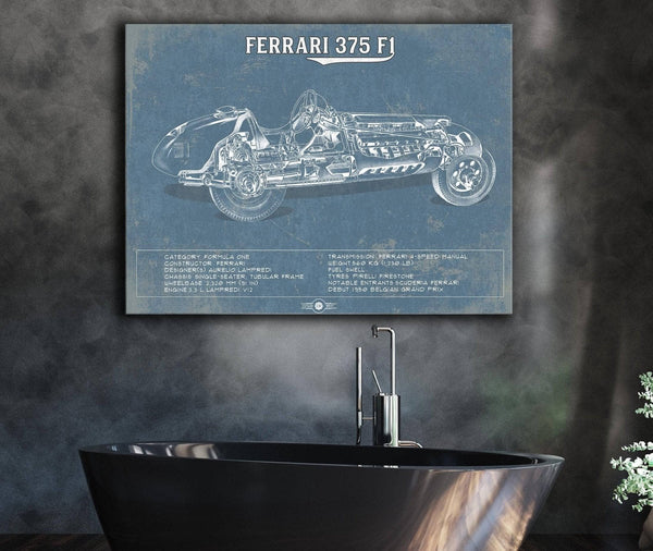 Cutler West Vintage Ferrari 375 Formula One Race Car Print