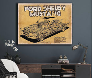 Cutler West Vintage Ford Shelby Mustang Sports Car Print