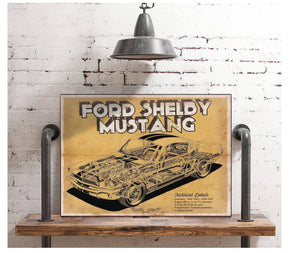 Cutler West Vintage Ford Shelby Mustang Sports Car Print