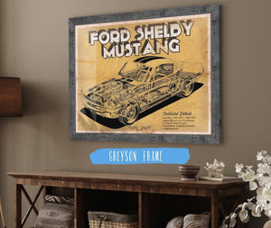 Cutler West Vintage Ford Shelby Mustang Sports Car Print