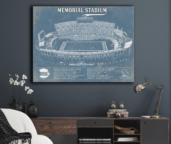 Cutler West Vintage Indiana Hoosiers Football - Memorial Stadium StadiumPrint