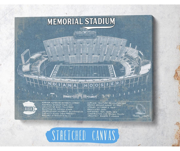 Cutler West Vintage Indiana Hoosiers Football - Memorial Stadium StadiumPrint